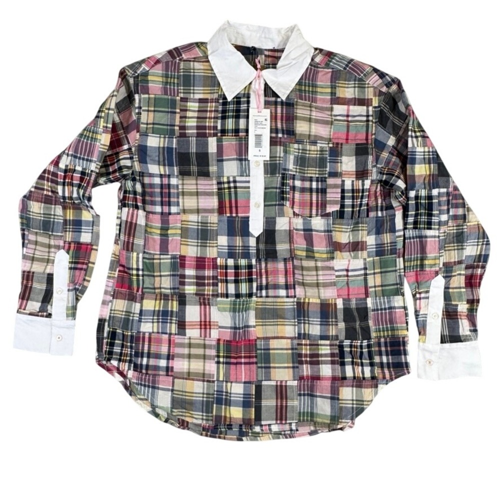 NWT Vineyard Vines Birdie Button-Down Multi Patchwork Plaid Shirt 2W002139 Small